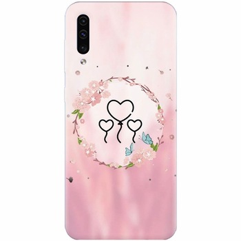 Husa silicon pentru Samsung Galaxy A70, Heart Baloons Husa silicon pentru Samsung Galaxy A70, Heart Baloons