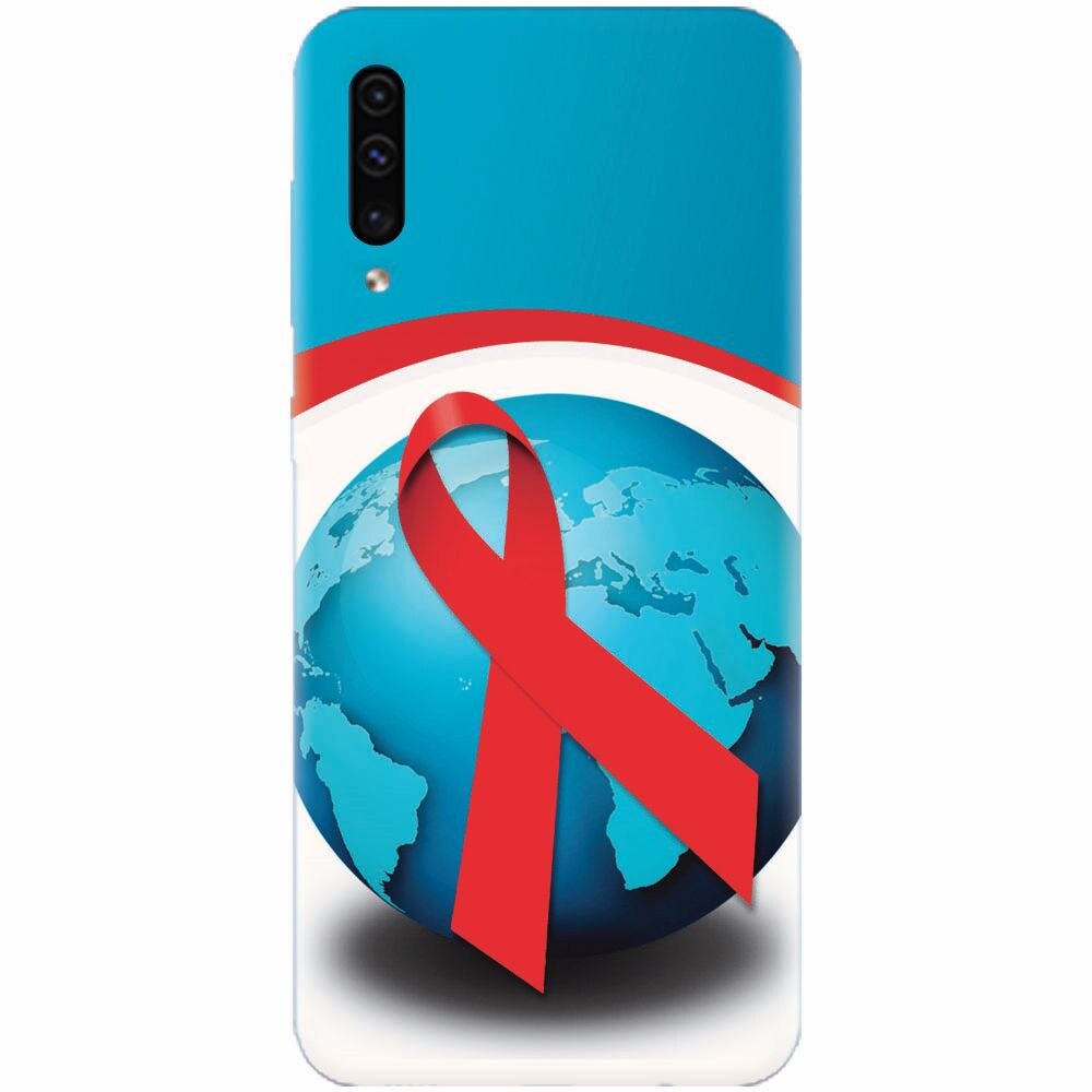 Husa silicon pentru Samsung Galaxy A70, World Aids Day