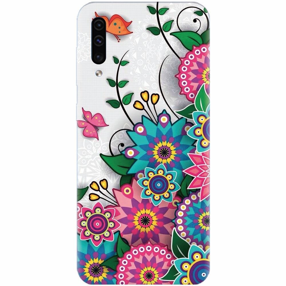Husa silicon pentru Samsung Galaxy A70, Mandala Flowers