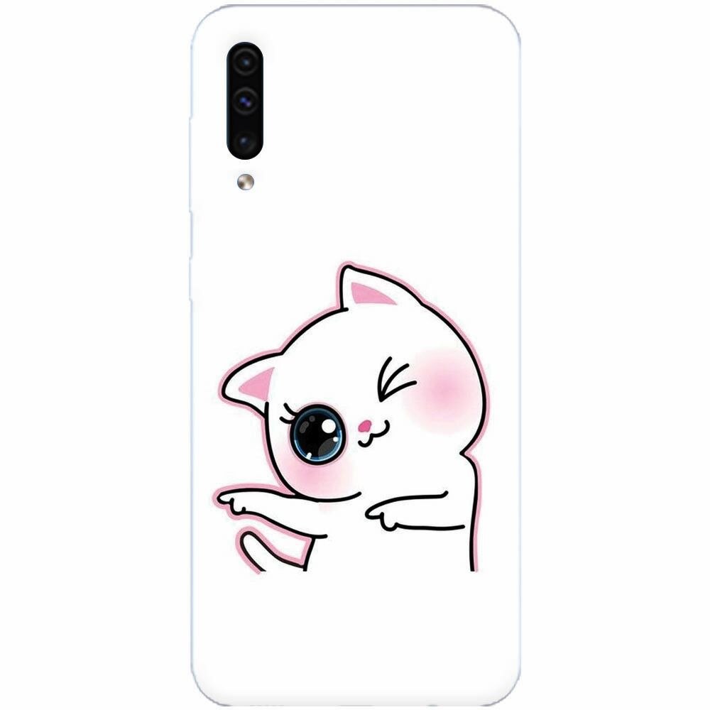 Husa silicon pentru Samsung Galaxy A70, Cute Kitty