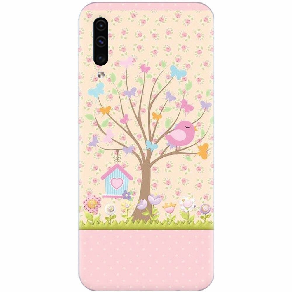 Husa silicon pentru Samsung Galaxy A70, Cute Birdhouse