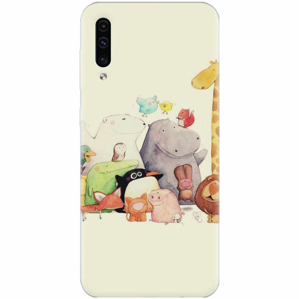 Husa silicon pentru Samsung Galaxy A70, Cute Cartoon Animals
