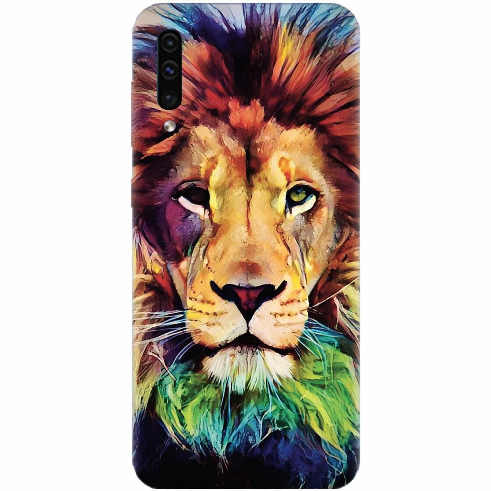 Husa silicon pentru Samsung Galaxy A50, Colorfull Lion