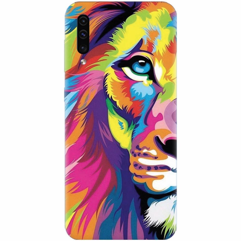 Husa silicon pentru Samsung Galaxy A50, Colorfull Lion 002