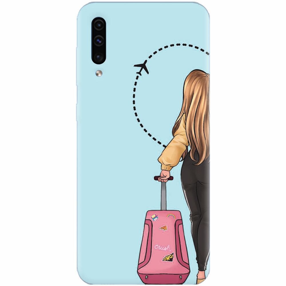 Husa silicon pentru Samsung Galaxy A50, Travel Girl