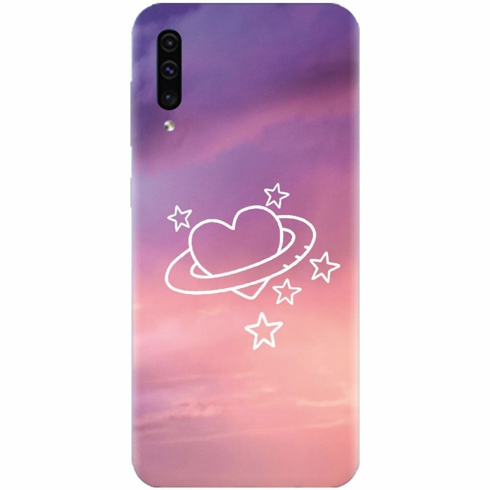 Husa silicon pentru Samsung Galaxy A70, Galaxy Heart