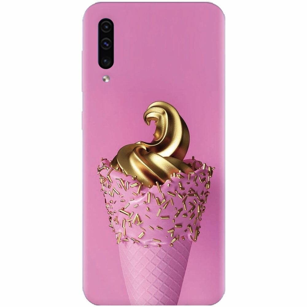 Husa silicon pentru Samsung Galaxy A50, Icecream Gold