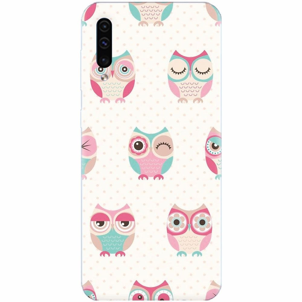Husa silicon pentru Samsung Galaxy A50, Owl Pattern