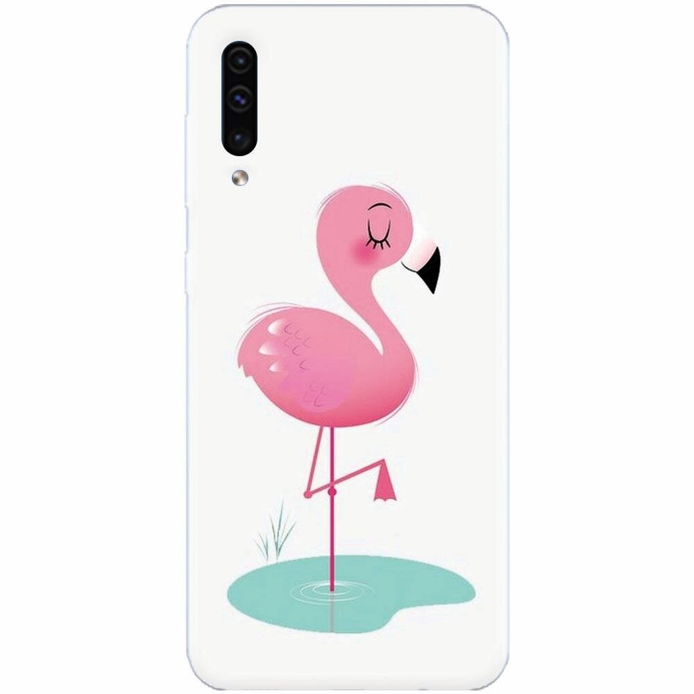 Husa silicon pentru Samsung Galaxy A50, Flamingo Pink