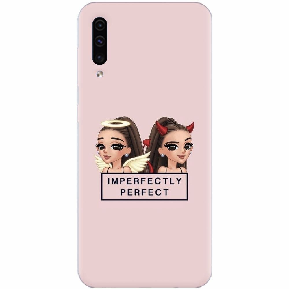 Husa silicon pentru Samsung Galaxy A70, Imperfectly Perfect Pink