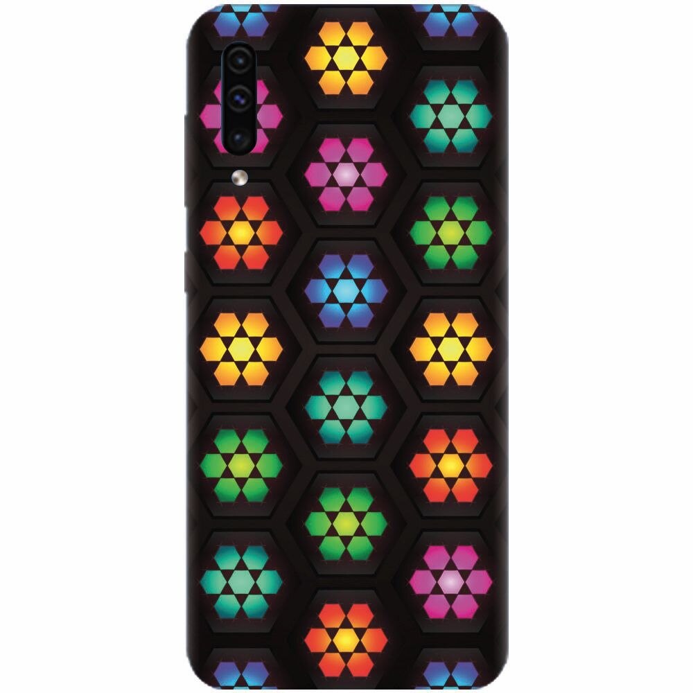 Husa silicon pentru Samsung Galaxy A70, Kaleidoscope Mosaic Patterns