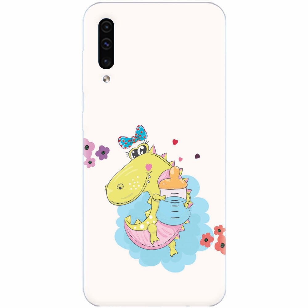 Husa silicon pentru Samsung Galaxy A70, Bebe Crocodil