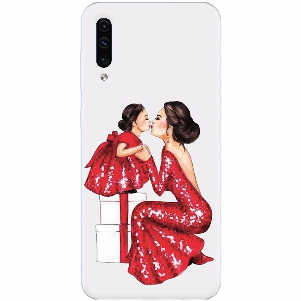 Husa silicon pentru Samsung Galaxy A50, Double Red Dress
