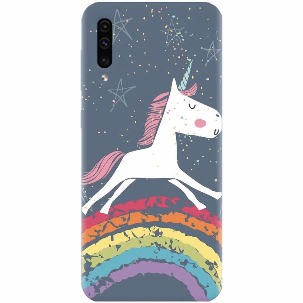 Husa silicon pentru Samsung Galaxy A50, Unicorn Rainbow