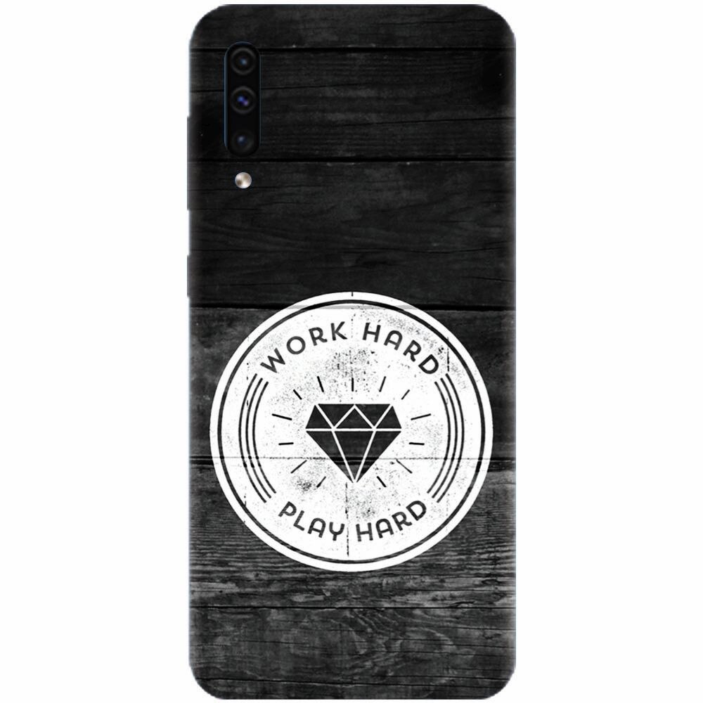 Husa silicon pentru Samsung Galaxy A70, Work Hard Play Hard