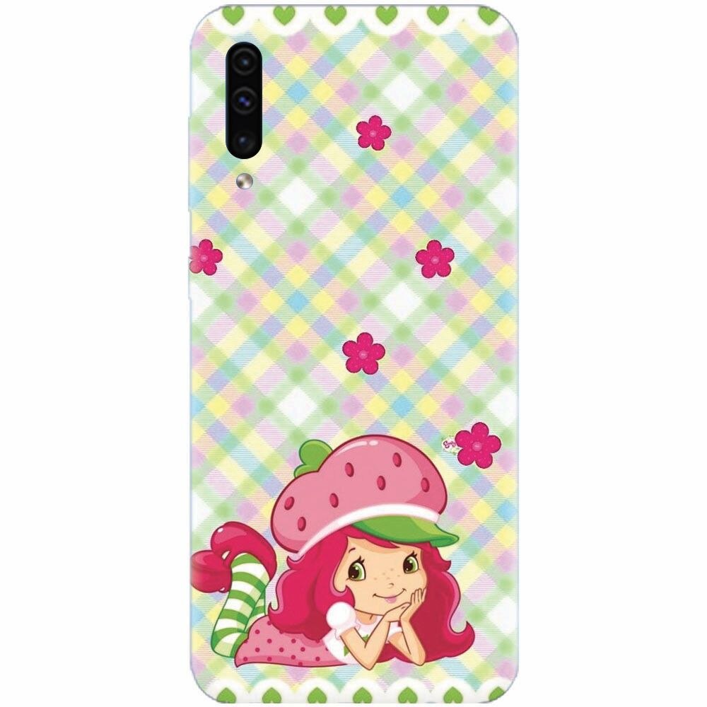 Husa silicon pentru Samsung Galaxy A50, Strawberry Girl