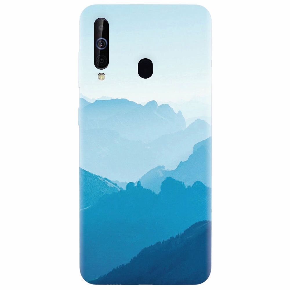 Husa silicon pentru Samsung Galaxy A60, Blue Mountain Crests
