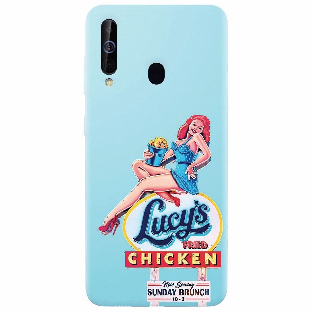 Husa silicon pentru Samsung Galaxy M30, American Vintage Restaurant Sign