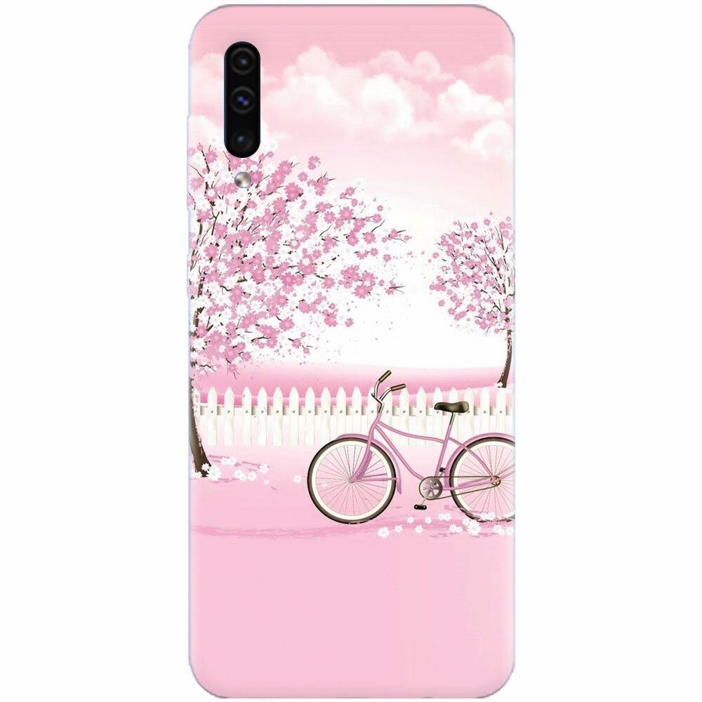 Husa silicon pentru Samsung Galaxy A70, Pink Spring