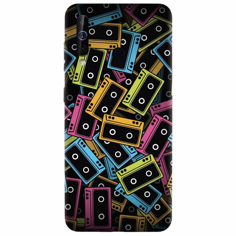 Husa silicon pentru Samsung Galaxy M30, Audio Cassette Color Vector