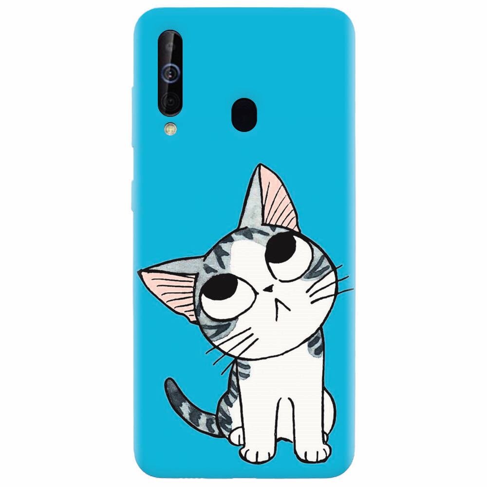 Husa silicon pentru Samsung Galaxy A60, Cat Lovely Cartoon