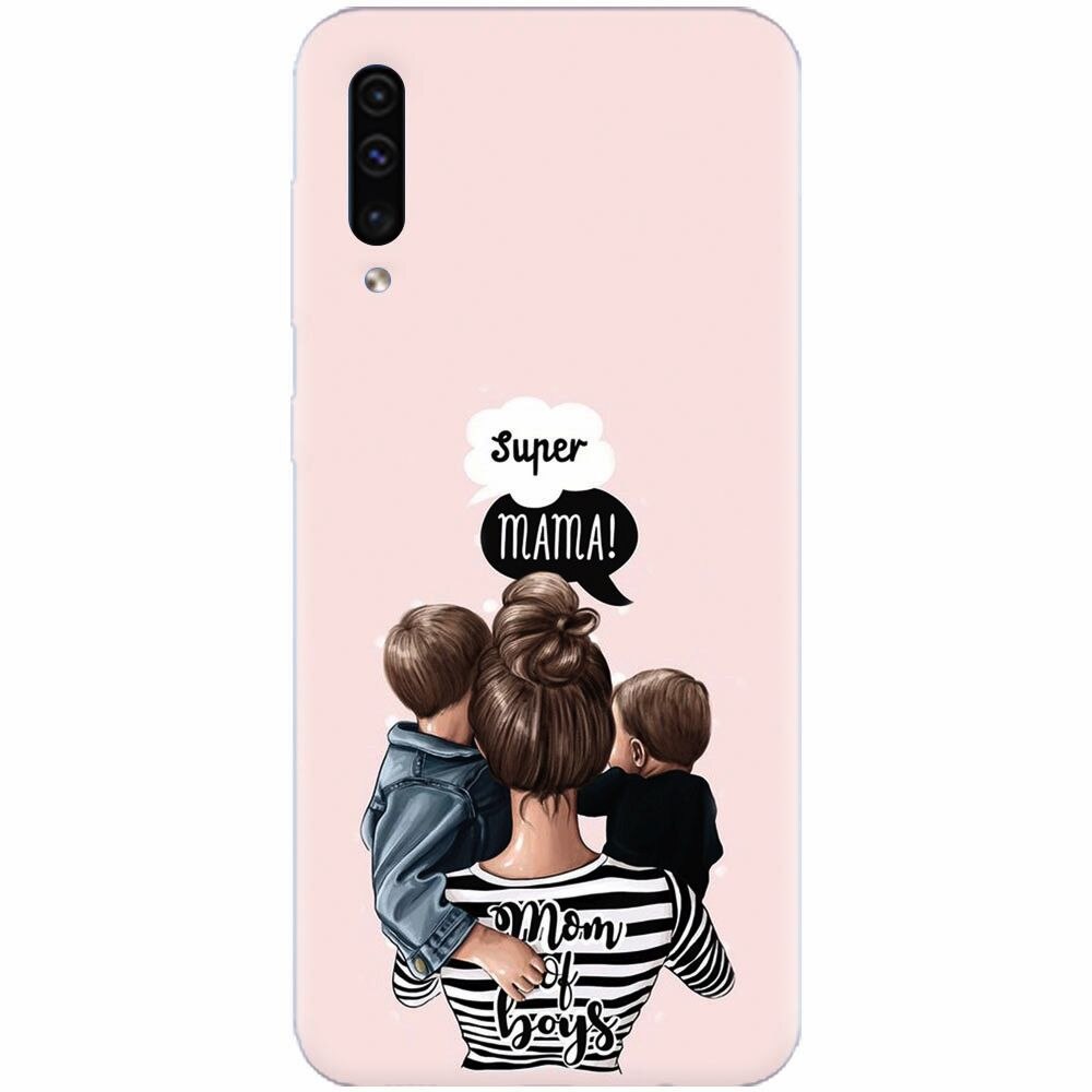 Husa silicon pentru Samsung Galaxy A50, Mom Of Boys