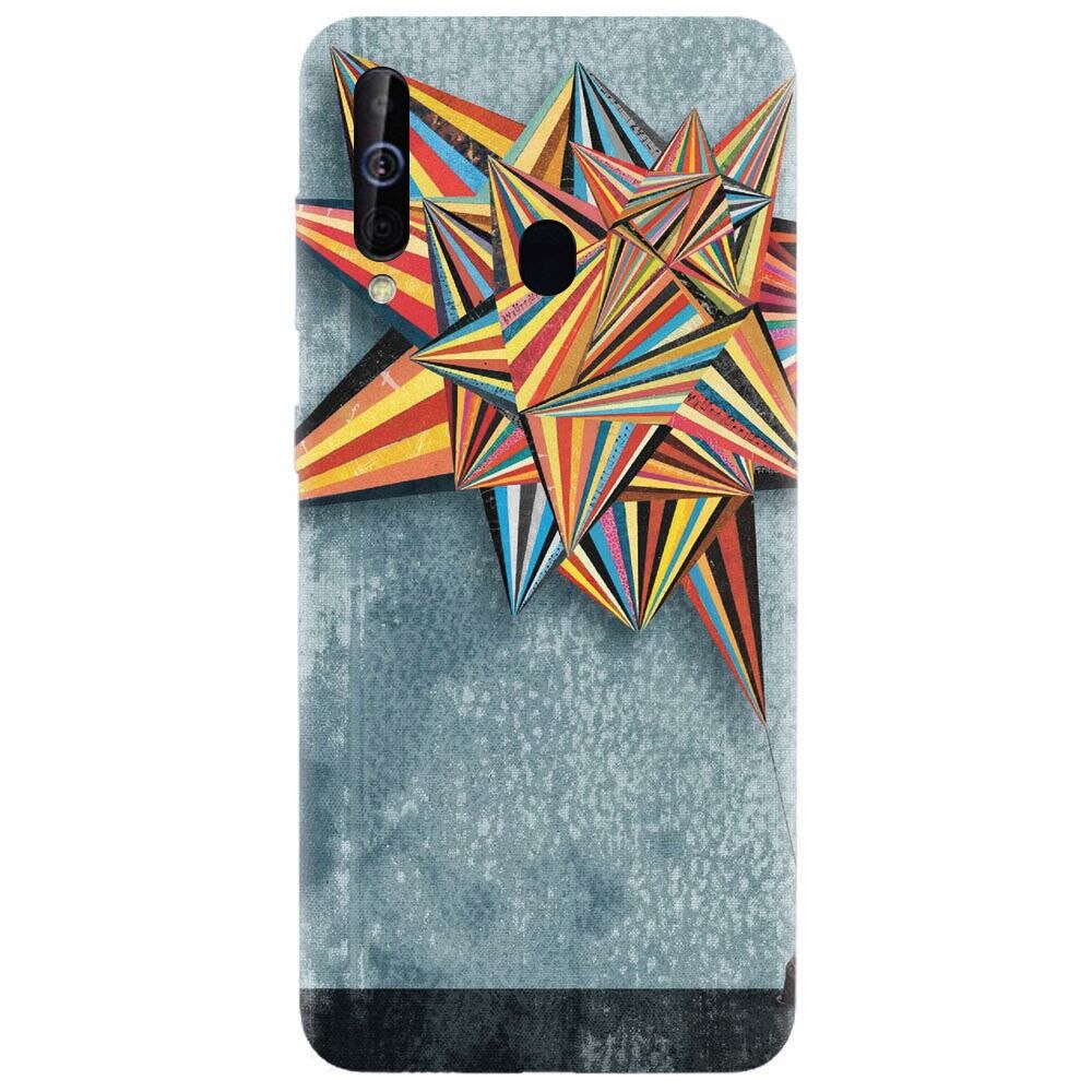 Husa silicon pentru Samsung Galaxy M30, Abstract Colorful Balloon Triangles