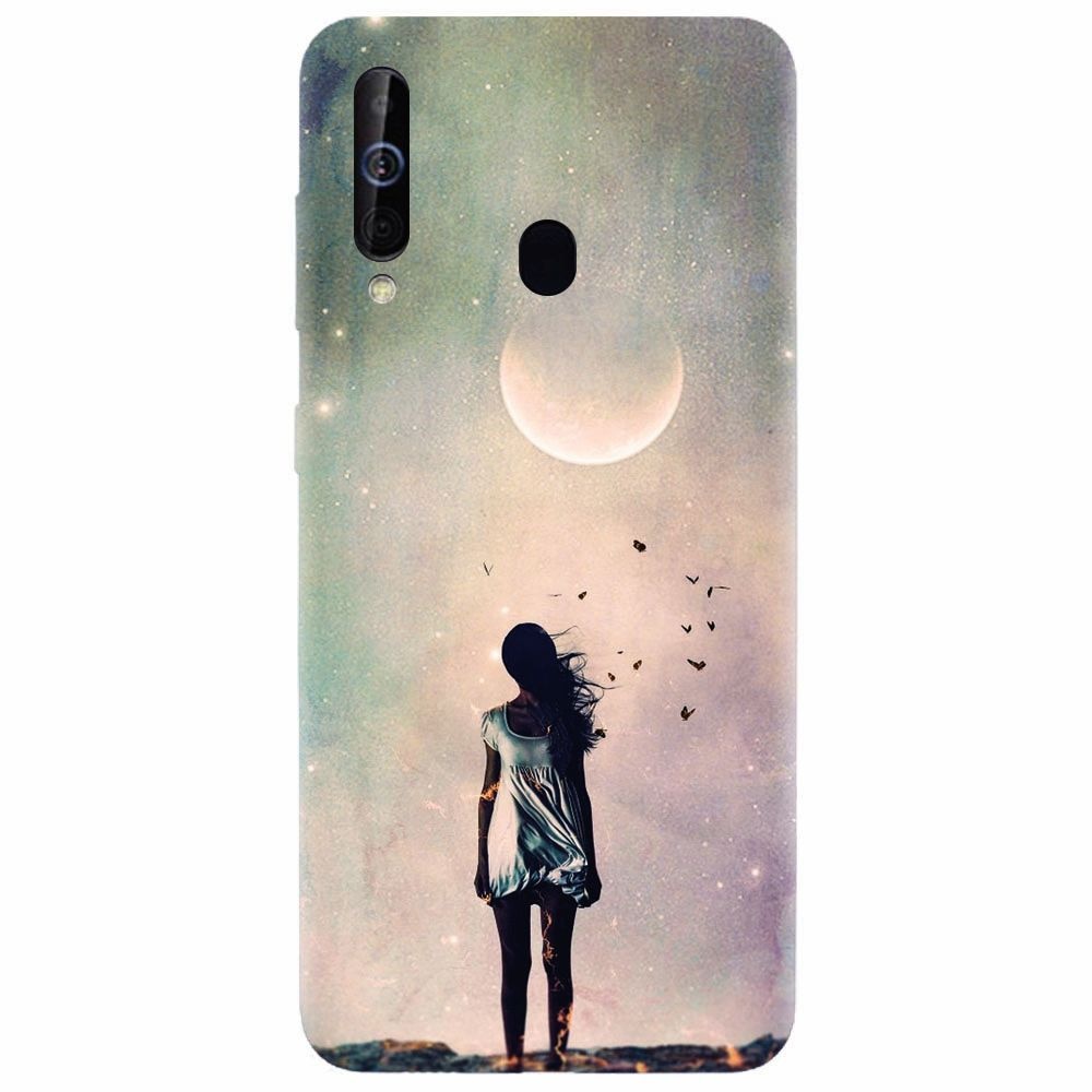 Husa silicon pentru Samsung Galaxy A60, Alone Woman Cgi Hd K