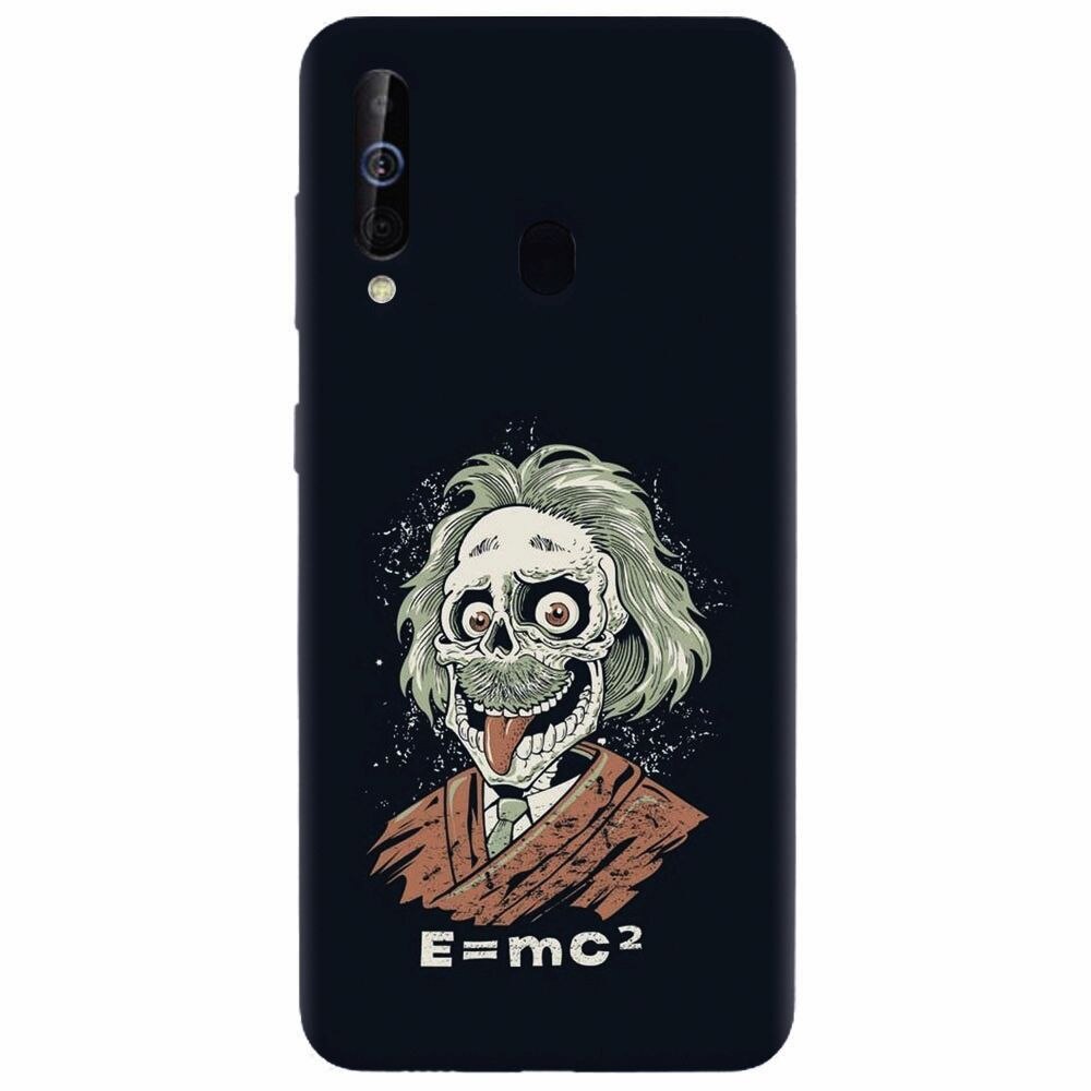 Husa silicon pentru Samsung Galaxy M30, Albert Einstein Caricature