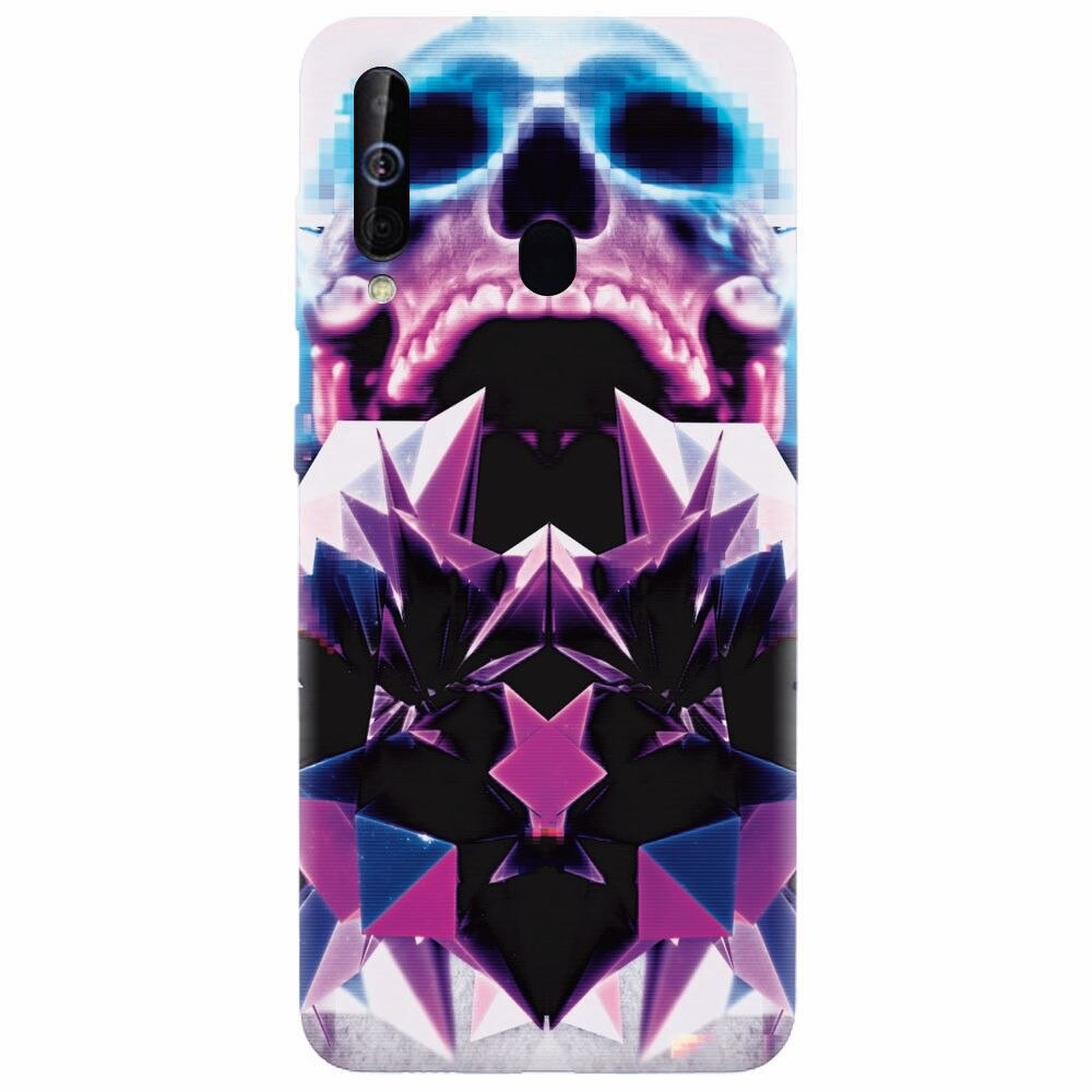 Husa silicon pentru Samsung Galaxy A60, Abstract Framed Skull