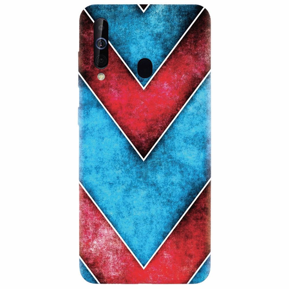 Husa silicon pentru Samsung Galaxy A60, Blue And Red Abstract