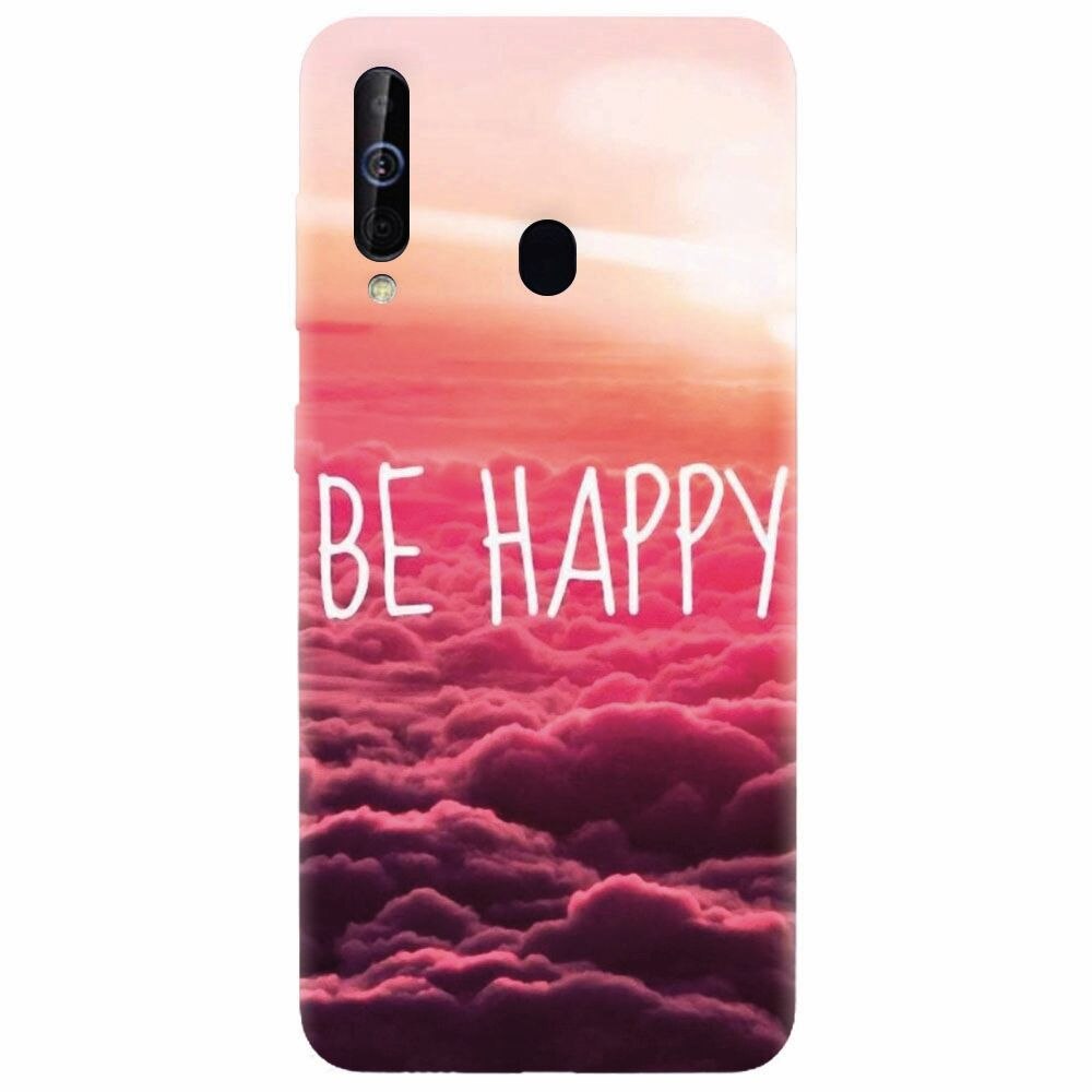 Husa silicon pentru Samsung Galaxy M30, Be Happy Puffy Clouds