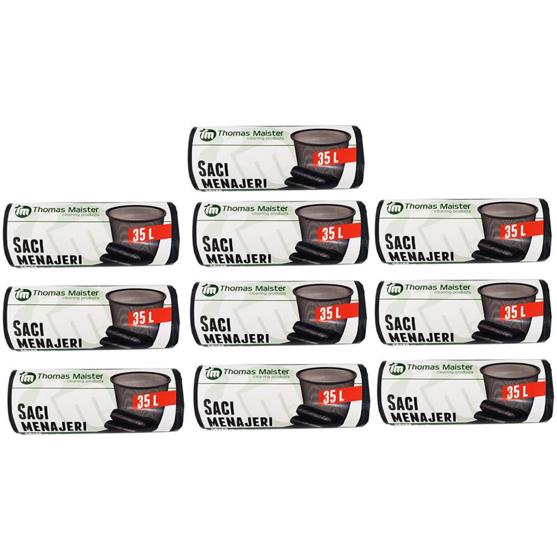 Saci menajeri Thomas Maister, negri, 35 l, 15 saci / rola