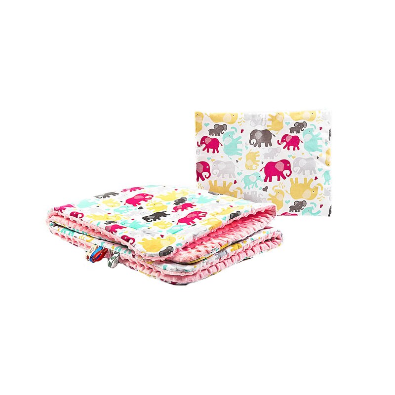 Set lenjerie de pat 2 piese pentru bebelusi Sensillo 4204R, Multicolor