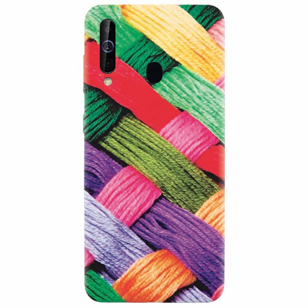 Husa silicon pentru Samsung Galaxy A60, Colorful Woolen Art