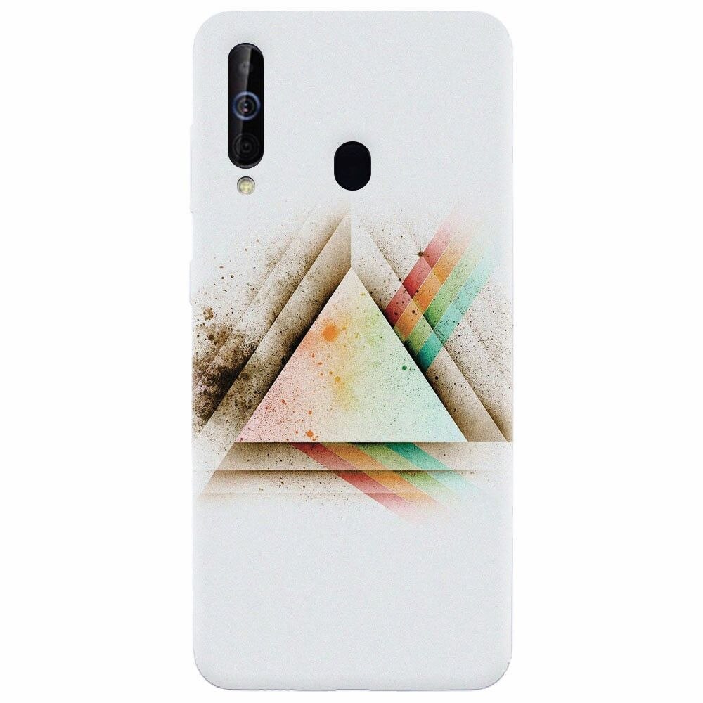 Husa silicon pentru Samsung Galaxy A60, Abstract Grunge Light Triangle