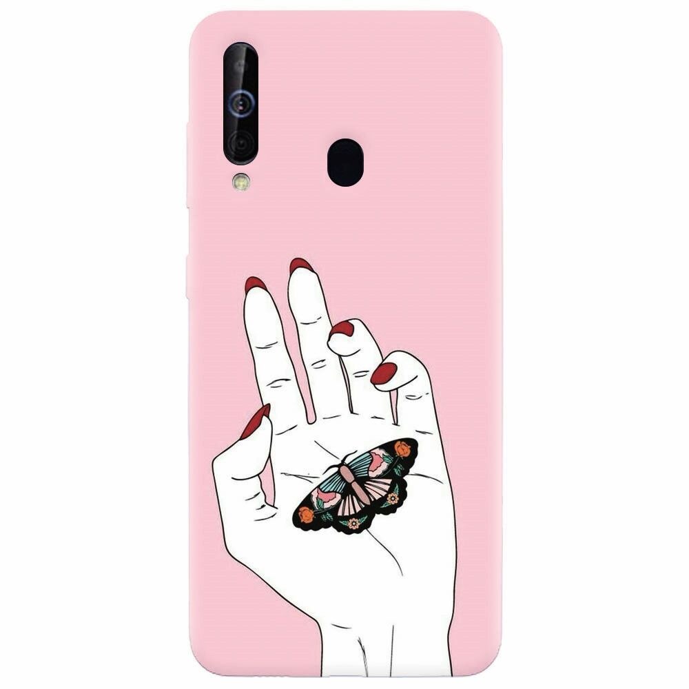Husa silicon pentru Samsung Galaxy A60, Butterfly In Hand