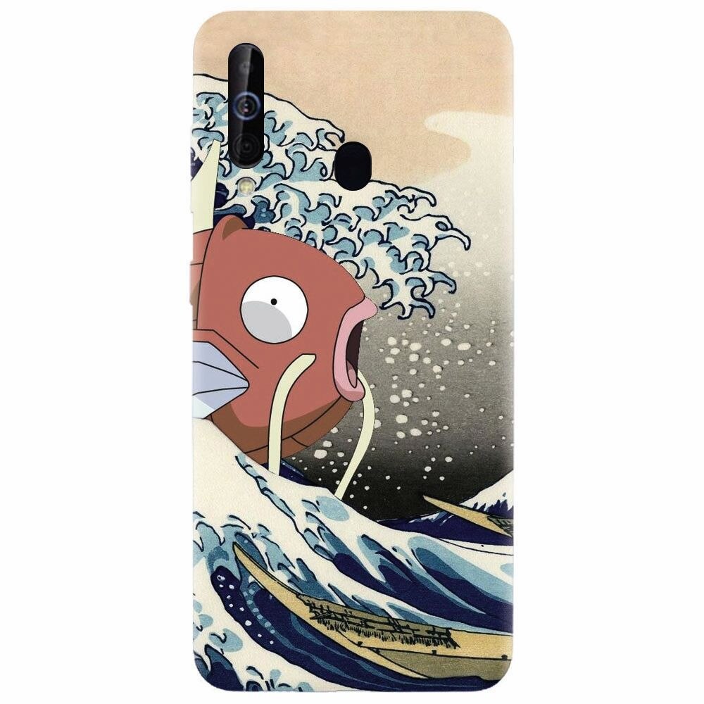 Husa silicon pentru Samsung Galaxy A60, Great Wave Fish