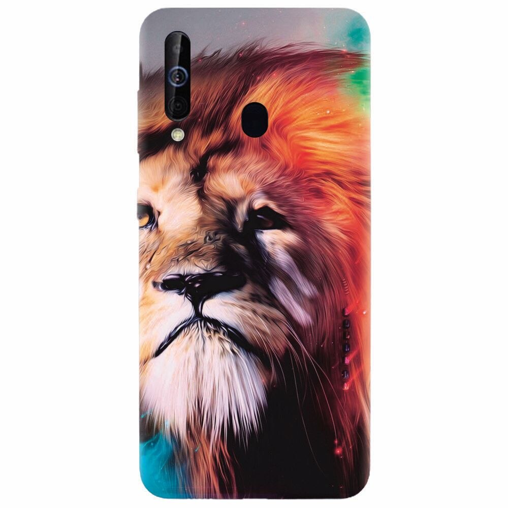 Husa silicon pentru Samsung Galaxy A60, Awesome Art Of Lion