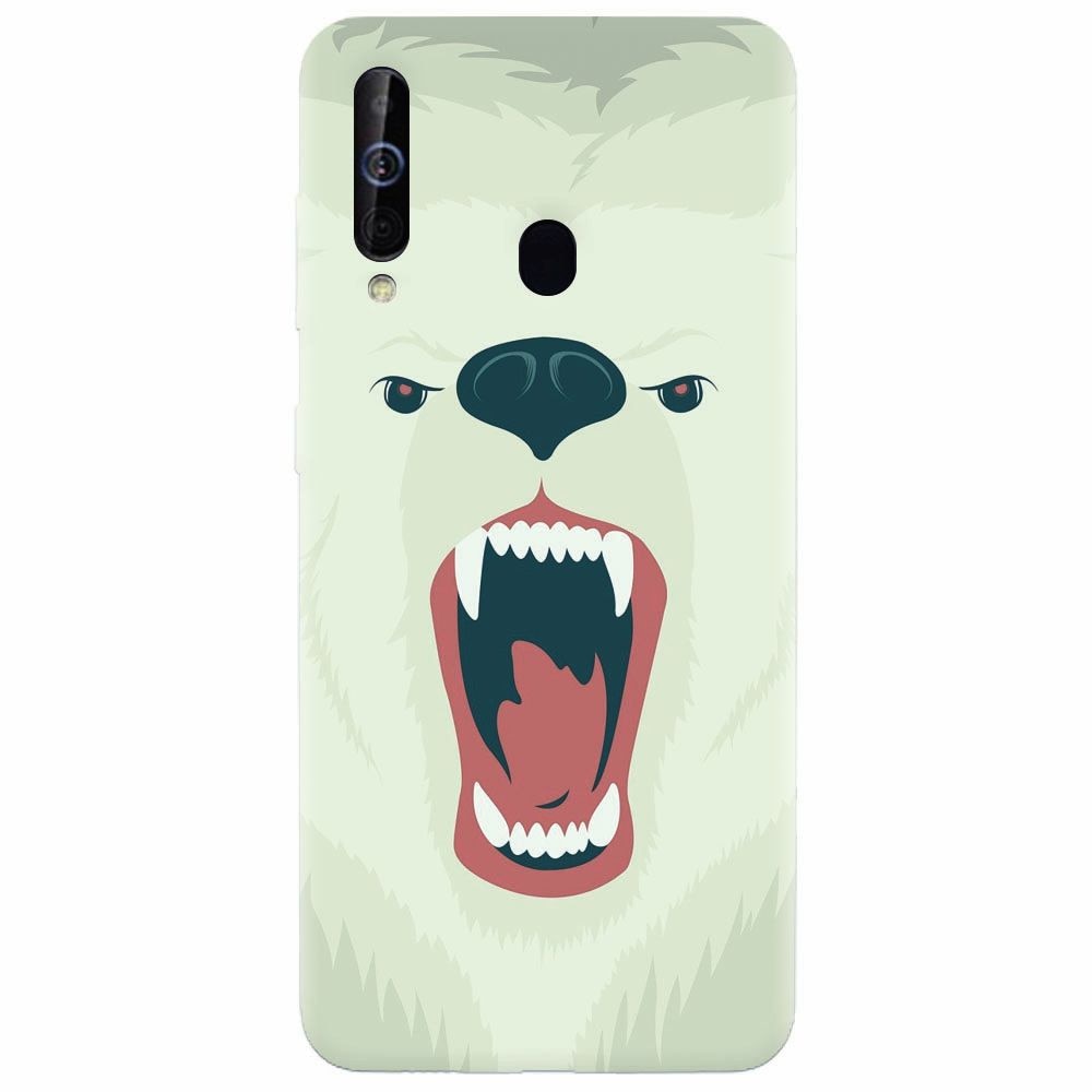 Husa silicon pentru Samsung Galaxy A60, Fierce Polar Bear Winter