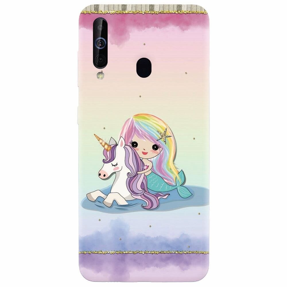 Husa silicon pentru Samsung Galaxy A60, Mermaid Unicorn Play