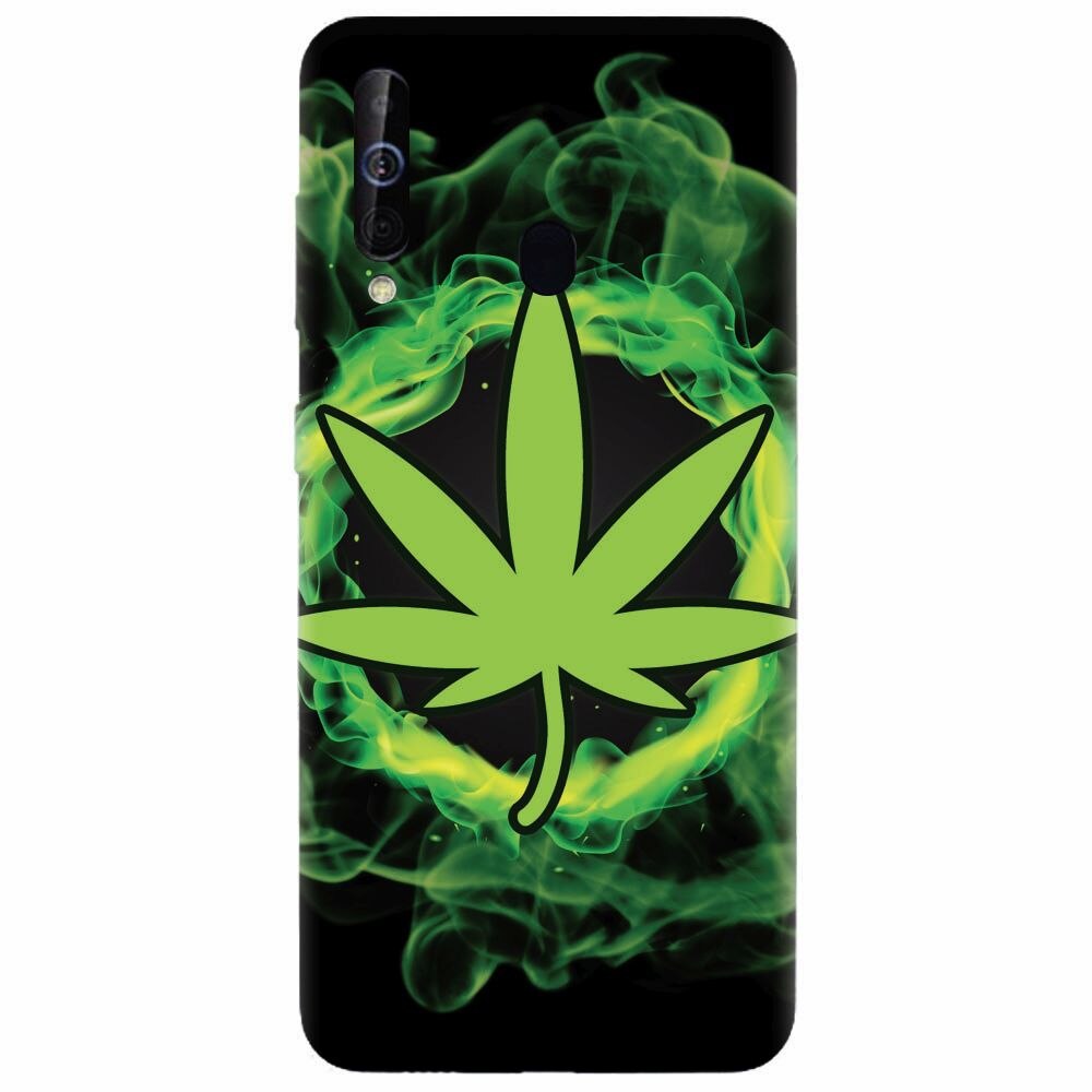 Husa silicon pentru Samsung Galaxy M30, GreenFlames