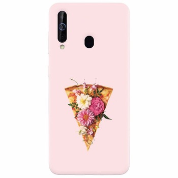 Husa silicon pentru Samsung Galaxy A60, Flower Pizza Husa silicon pentru Samsung Galaxy A60, Flower Pizza