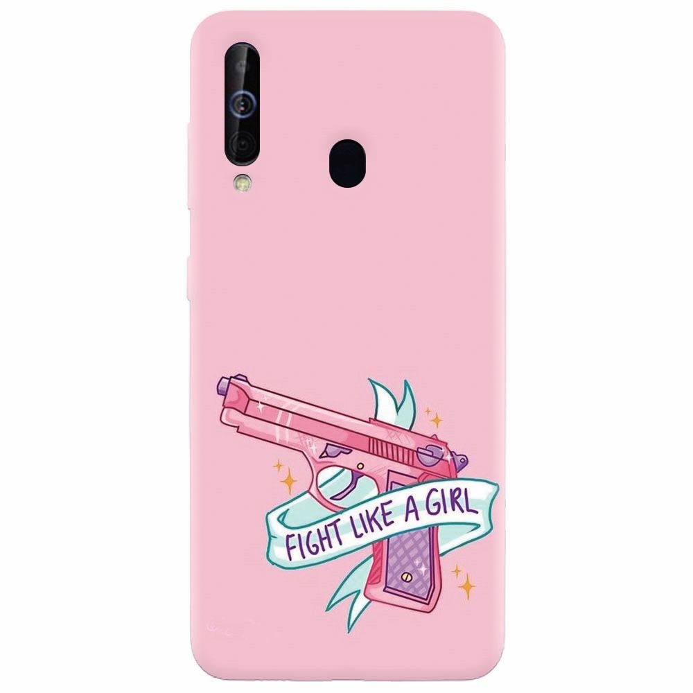 Husa silicon pentru Samsung Galaxy M30, Fight Like A Girl