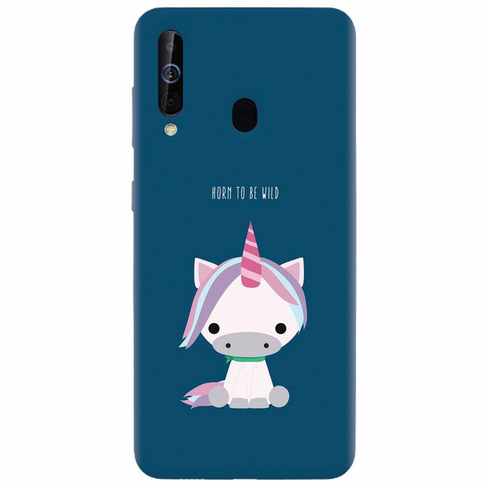 Husa silicon pentru Samsung Galaxy M30, Horn To Be Wild Cute Unicorn