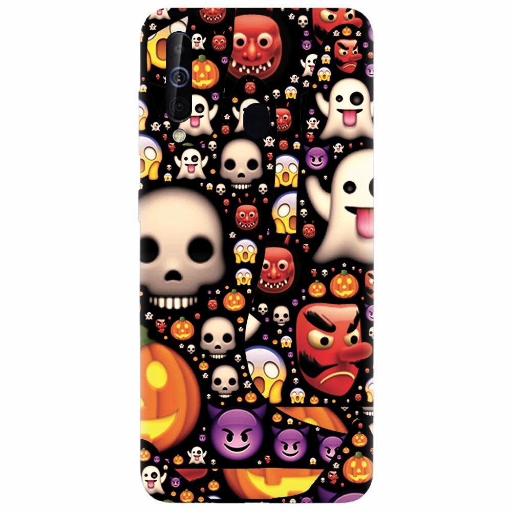 Husa silicon pentru Samsung Galaxy A60, Emoji Mess