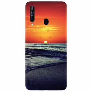 Husa silicon pentru Samsung Galaxy M30, Ocean Sunset Husa silicon pentru Samsung Galaxy M30, Ocean Sunset