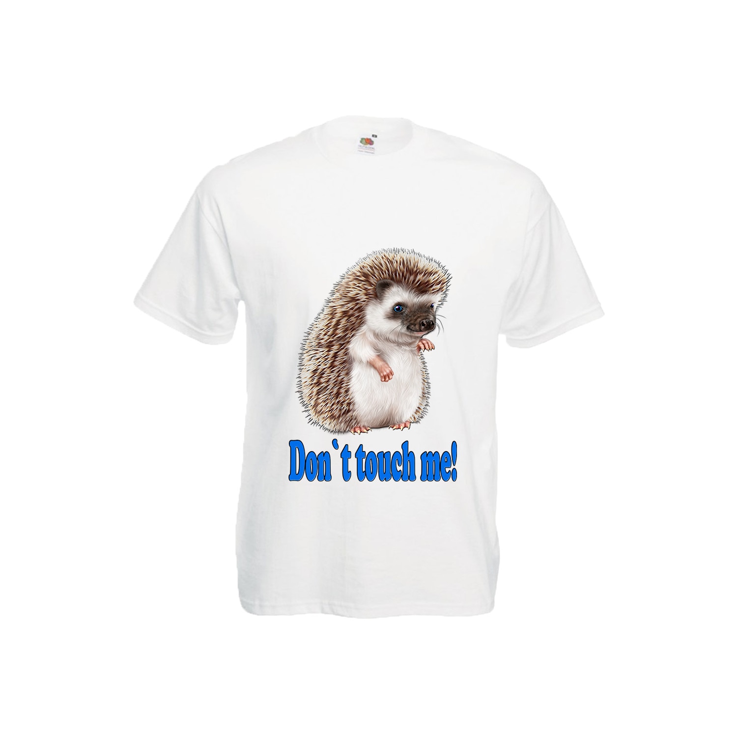 Tricou barbatesc Fruit of the loom personalizat Dont touch me , alb, L