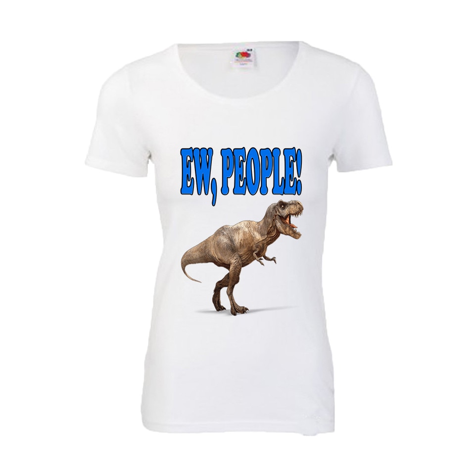 Tricou dama personalizat Fruit of the loom Ew, people alb, L