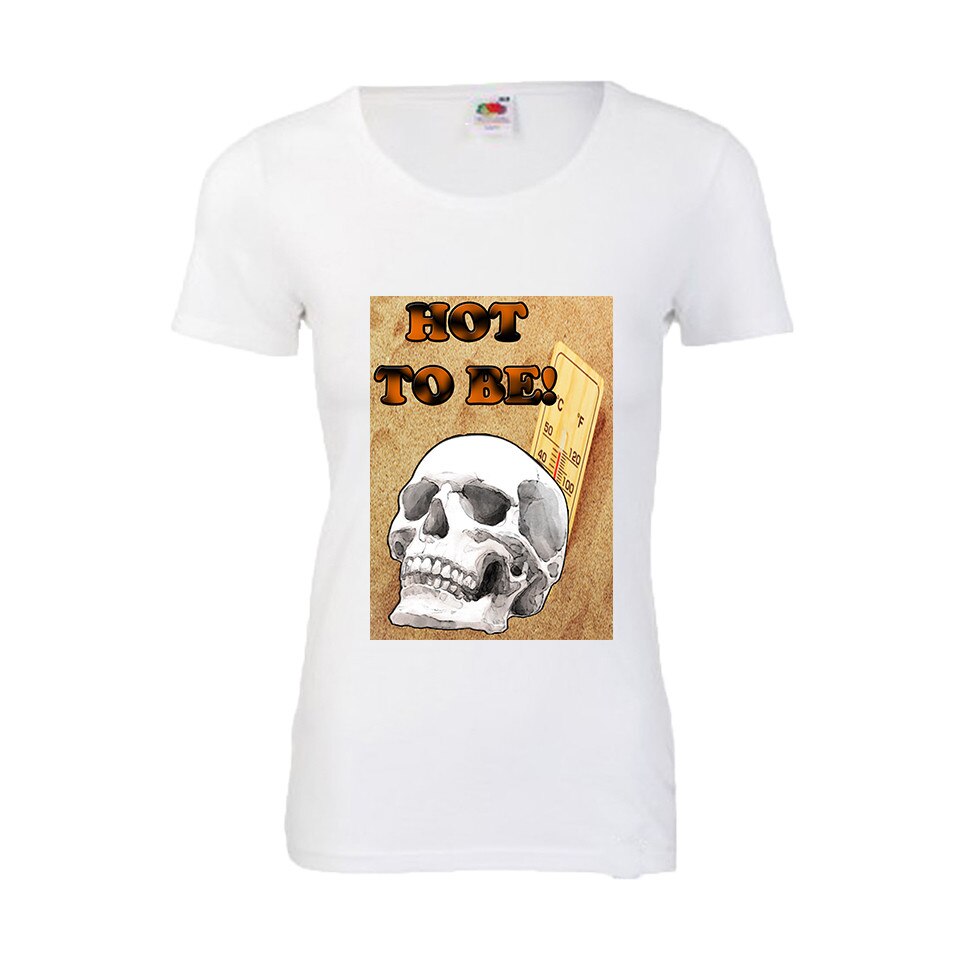 Tricou dama personalizat Fruit of the loom hot to be ,alb, L